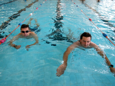 Anthony and William Swimming