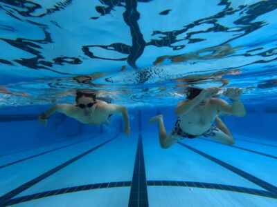 Anthony and William Swimming