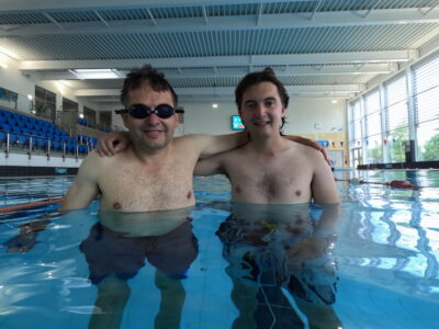 Anthony and William Swimming
